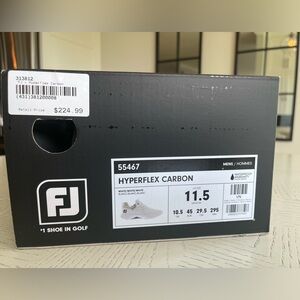 FootJoy Hyperflex Carbon Golf Shoes - White with Gray Accents